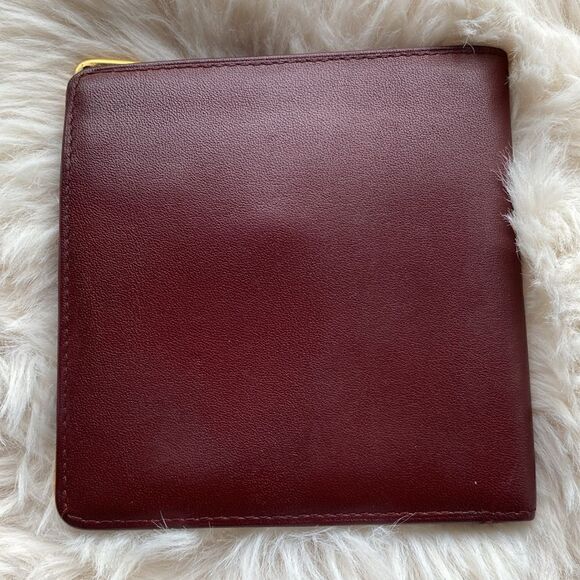 Cartier Burgundy Leather Wallet - Picture 3 of 10